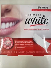 Ultimate White Whitening Dental Strips 6 Strips