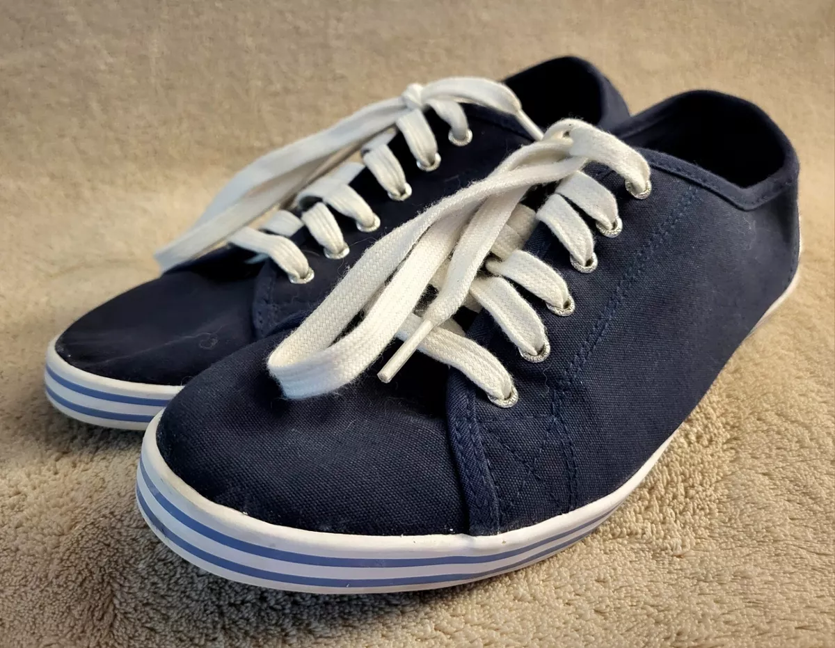 Womens navy top canvas sneakers
