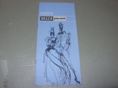 Decca Opera   Record Company Catalogue Supplement   1966