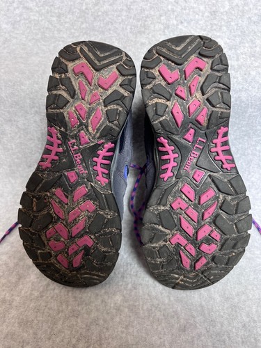 Lands End kids hiking shoes, Dark gray/black with pink, blue, purple highlights - Picture 19 of 19