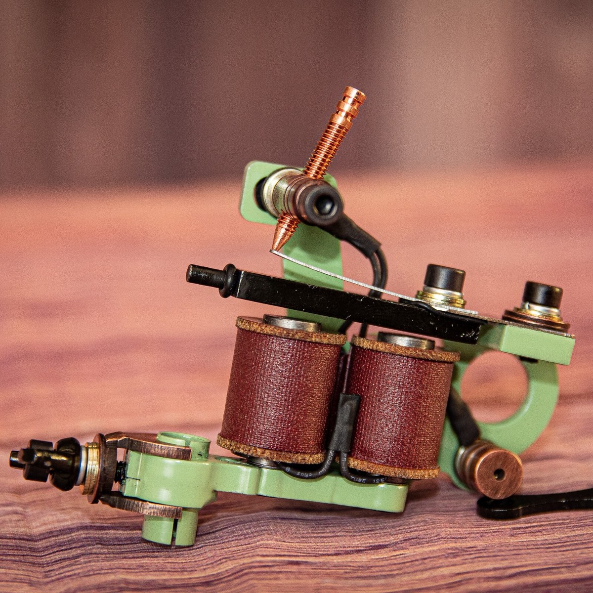 ナショナルフレームカスタムタトゥーマシン シェーダー Handmade tattoo machine shader mag 5-25, Running 105-110 Hz @ 4.5