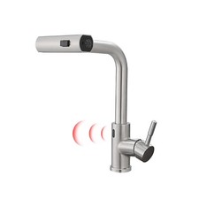 GIMILI Touchless Waterfall Kitchen Faucet with Pull Down Sprayer Brushed Nick...
