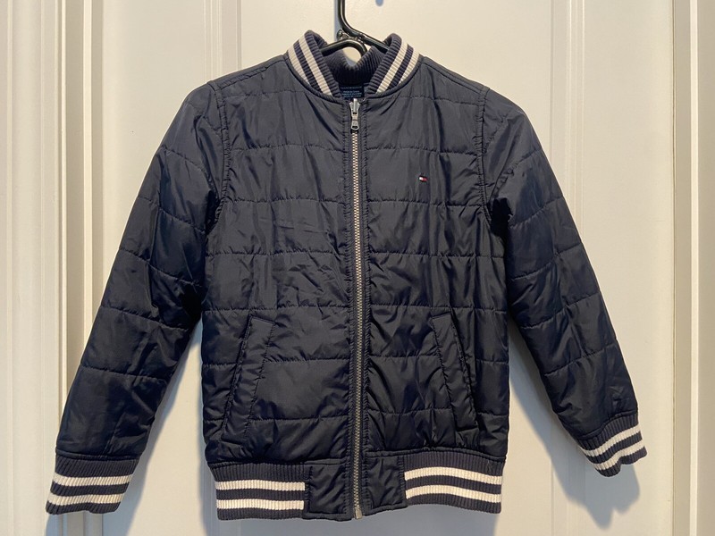 Tommy Hilfiger girls Bomber jacket size s 8 Red White Blue