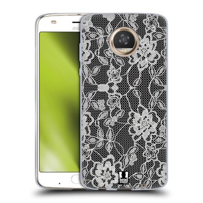 HEAD CASE DESIGNS BLACK LACE SOFT GEL CASE FOR MOTOROLA PHONES 2