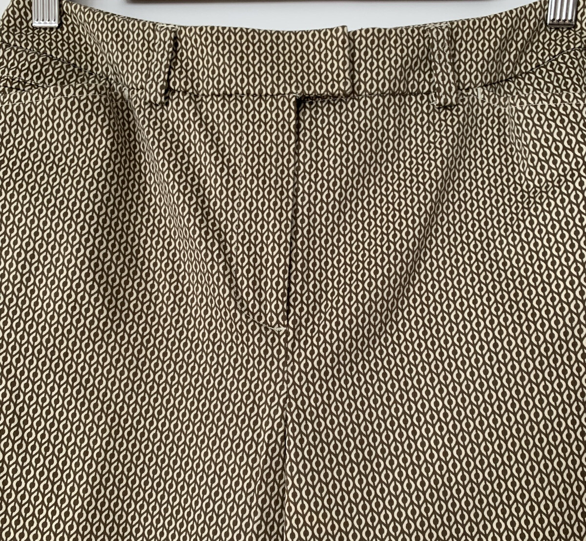 Talbots Patterned Capri Pants Tan/Khaki Women Str… - image 2