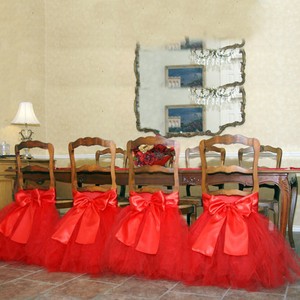 Details About New Tulle Tutu Chair Skirt Wedding Chair Tutu Sash Cover Wedding Party