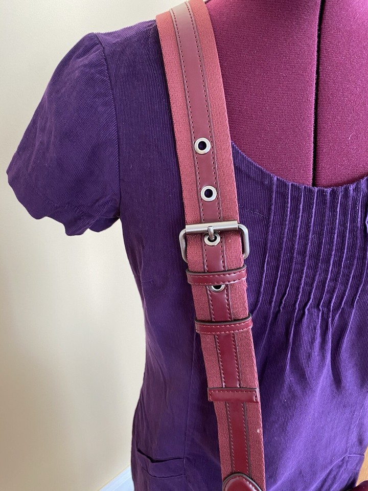 Rebecca Minkoff Florence Saddle Leather Crossbody Leather Bag, Burgundy