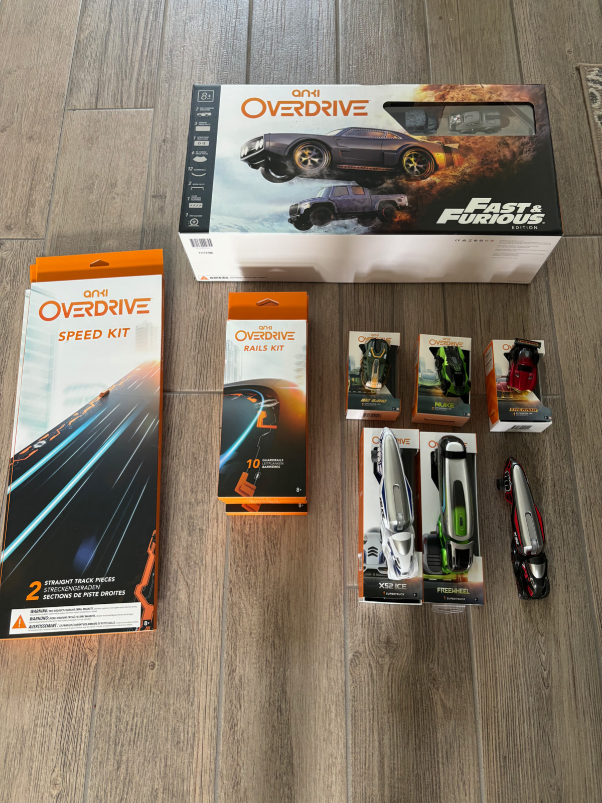 NEW Fast and Furious Anki Overdrive Starter Kit +Tracks, Rails, Extra Cars LOT