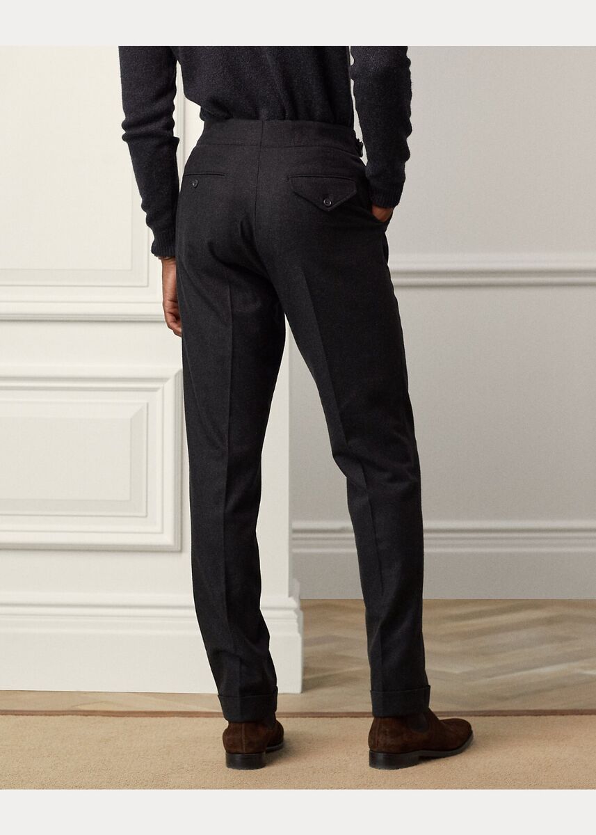 Ralph Lauren Purple Label Mens Buckled Charcoal Wool Dress Ralph Lauren Purple Label Mens Buckled Charcoal Wool Dress