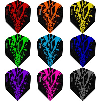 5 SETS [15] Harrows Rapide X Dart Flights Unifarben Tough Standard Form