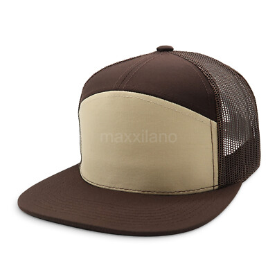 Snapback Hat Cotton Mesh Solid Flat Bill Casual Style Baseball Cap Trucker Visor
