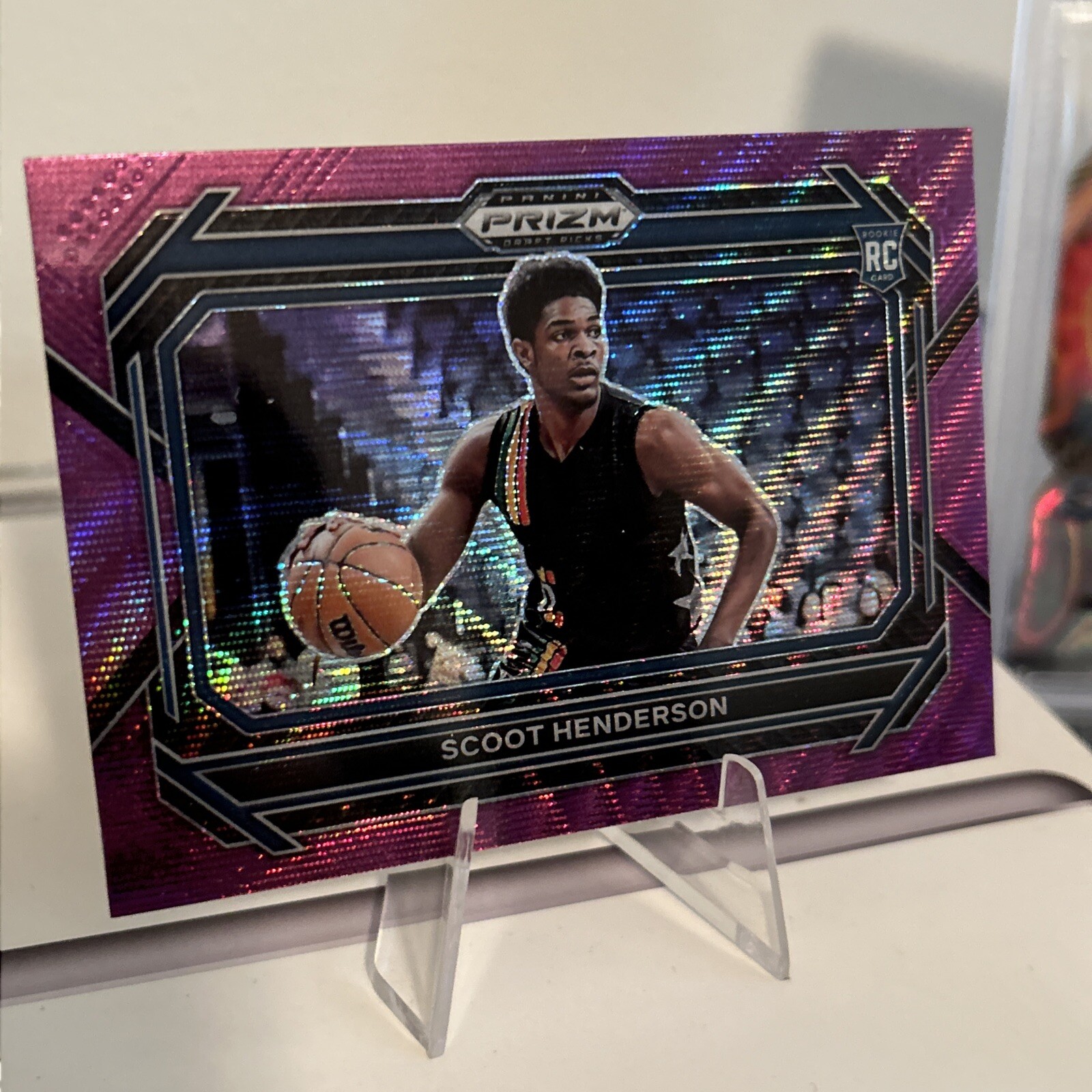 Scoot Henderson 2023 Prizm Draft Purple Wave Prizm RC Variation #24 + 4 Base RC