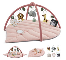 Baby Play Gym  Activity Mat, Oversize Leaf Shaped Tummy Time Baby Play Mat