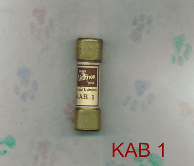 Boîte De 10 Fusibles Bussmann KAB-1 1 Amp 250V AC - Type Cartouche D, Neufs D'origine