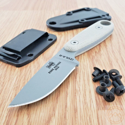 ESEE Izula II Fixed Knife 2.63'' 1095HC Steel Full Tang Blade Micarta Handle