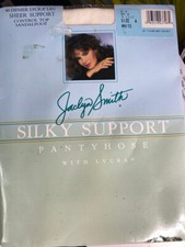 Jaclyn Smith Silky Support Pantyhose Size A White Sandalfoot Kmart Vintage