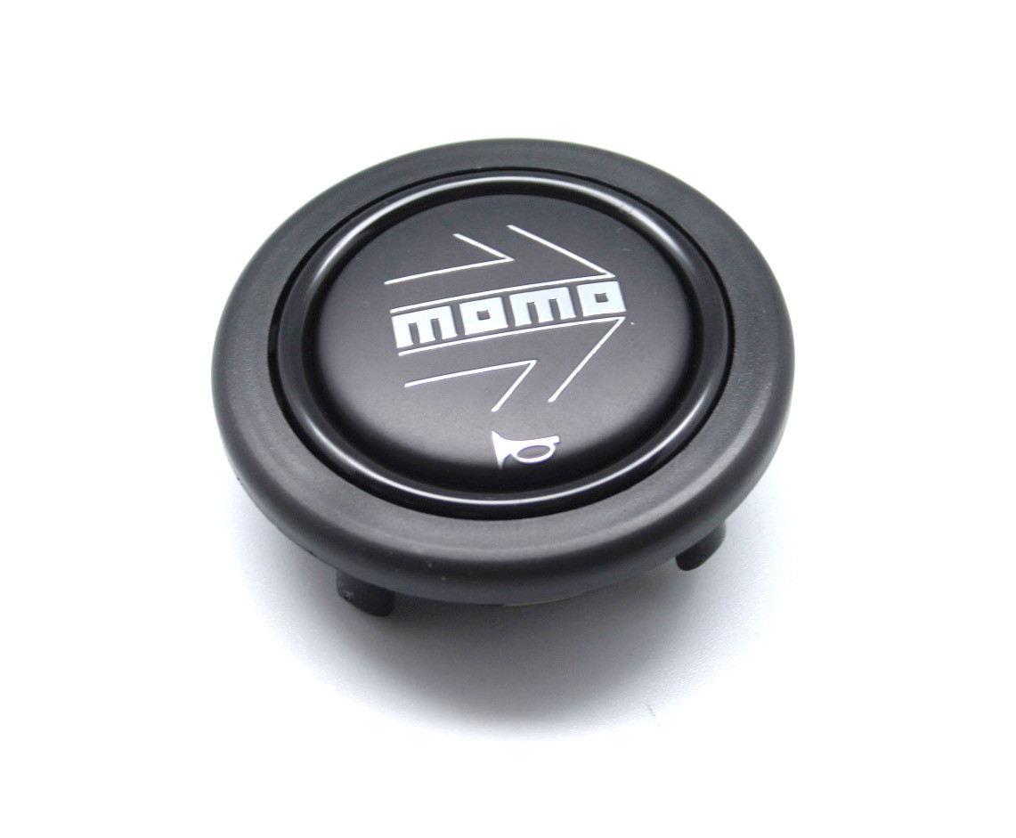 MOMO Black Horn Button for Steering Wheel + Retainer Ring Combo eBay