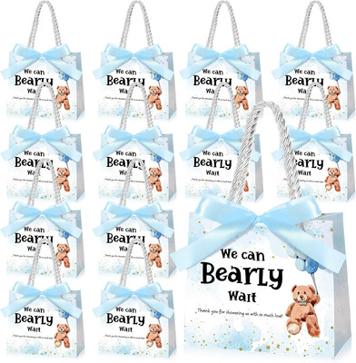 25 Pack Bear Baby Shower Favor for Guests We Can Bearly Wait Baby Shower Bag Bea