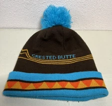 Cirque Mountain Apparel Brown & Turquoise Hat Beanie