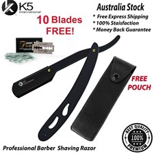 Barber Cut Throat Razor Shaving Straight Razor Shavette RASOIRS with 10 Blades