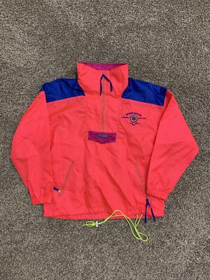 VINTAGE 1990 Columbia Goodwill Windbreaker Jacket Womens L Lightweight Full Zip