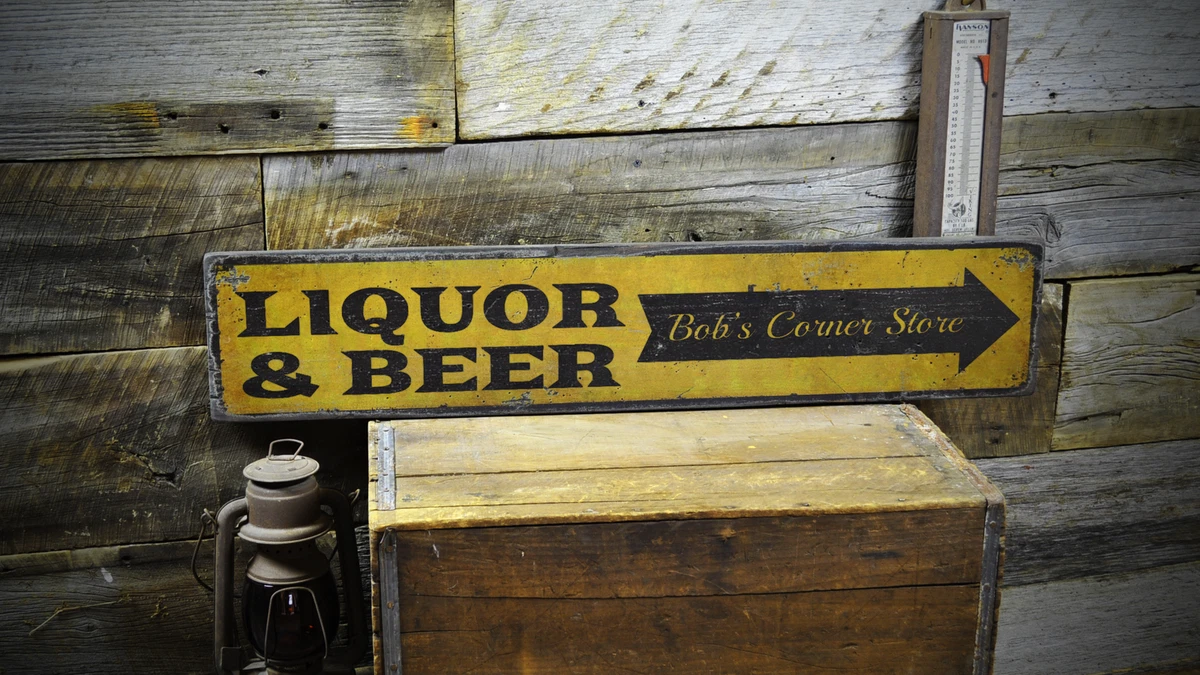 Vintage Wooden Store Signs