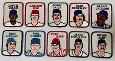 1978-79 Vintage Penn Emblem Baseball MLB (10 Patches) Fisk-Jackson-Niekro-Rose