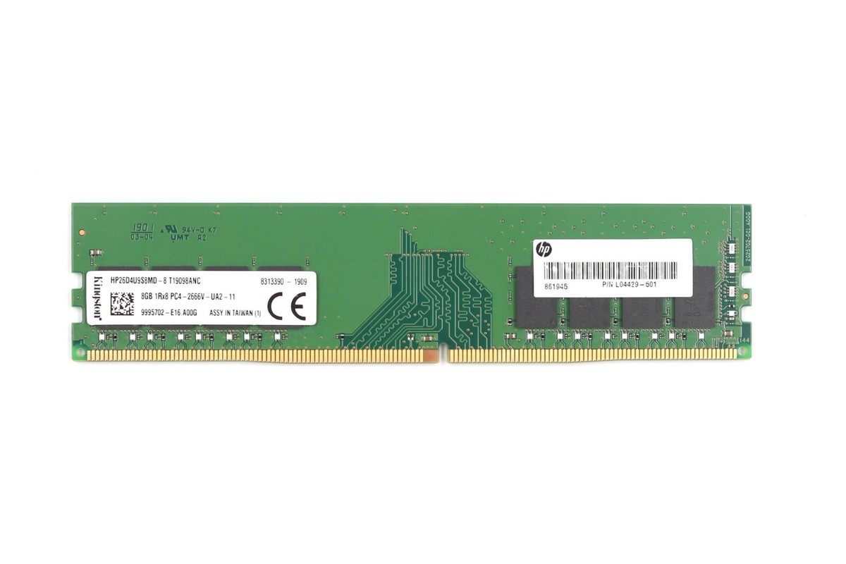 Kingston 8GB 1RX8 PC4-2666V-UA2-11 NON-ECC Unbuffered Desktop RAM