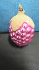 ANTIQUE HUGE Christmas Pine Cones 11cm - Purple White, Iced - 1920s