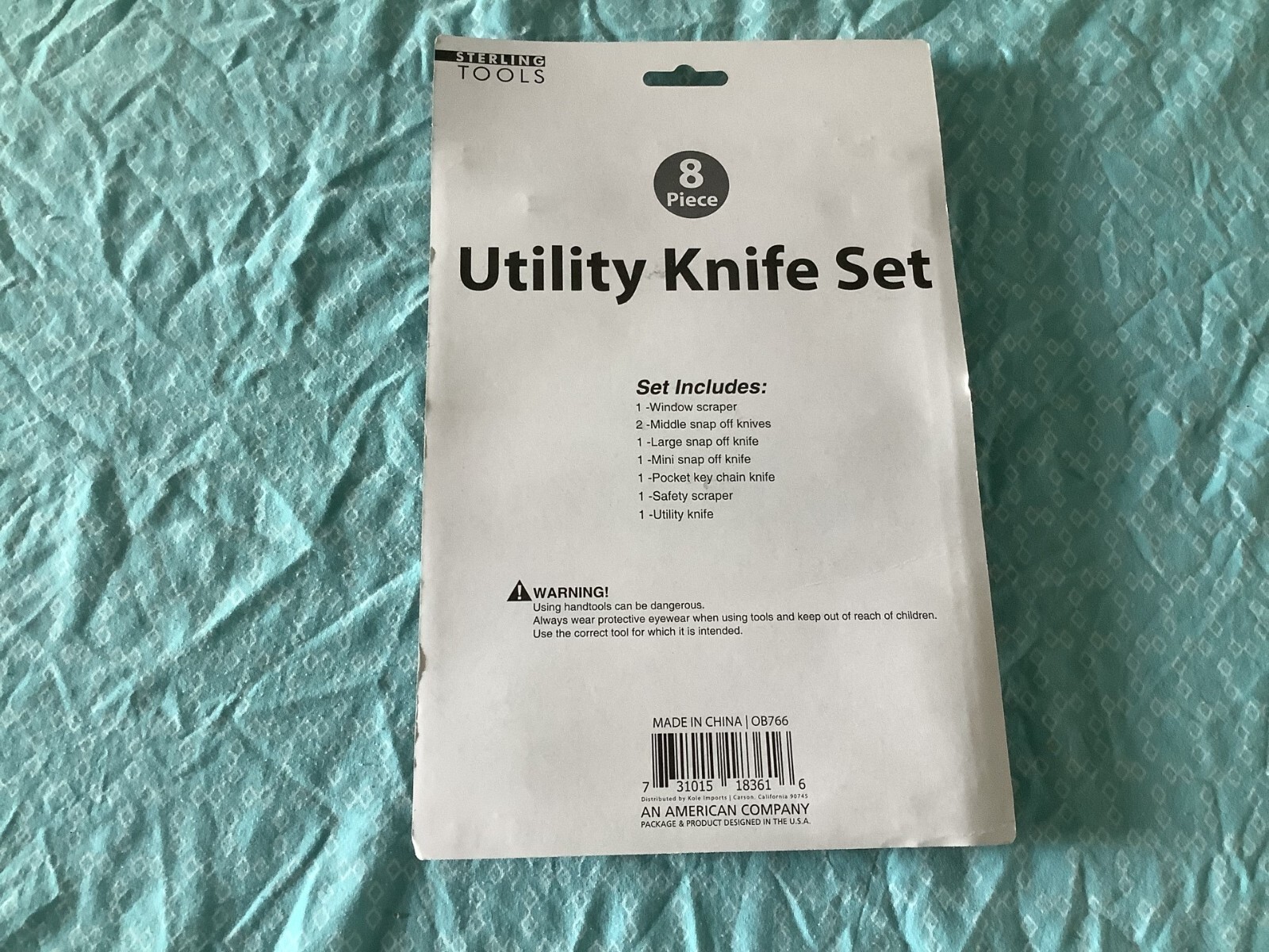 Set of 2 - 8 Piece Utility Knife Set  Brand New-never opened   16 pieces total