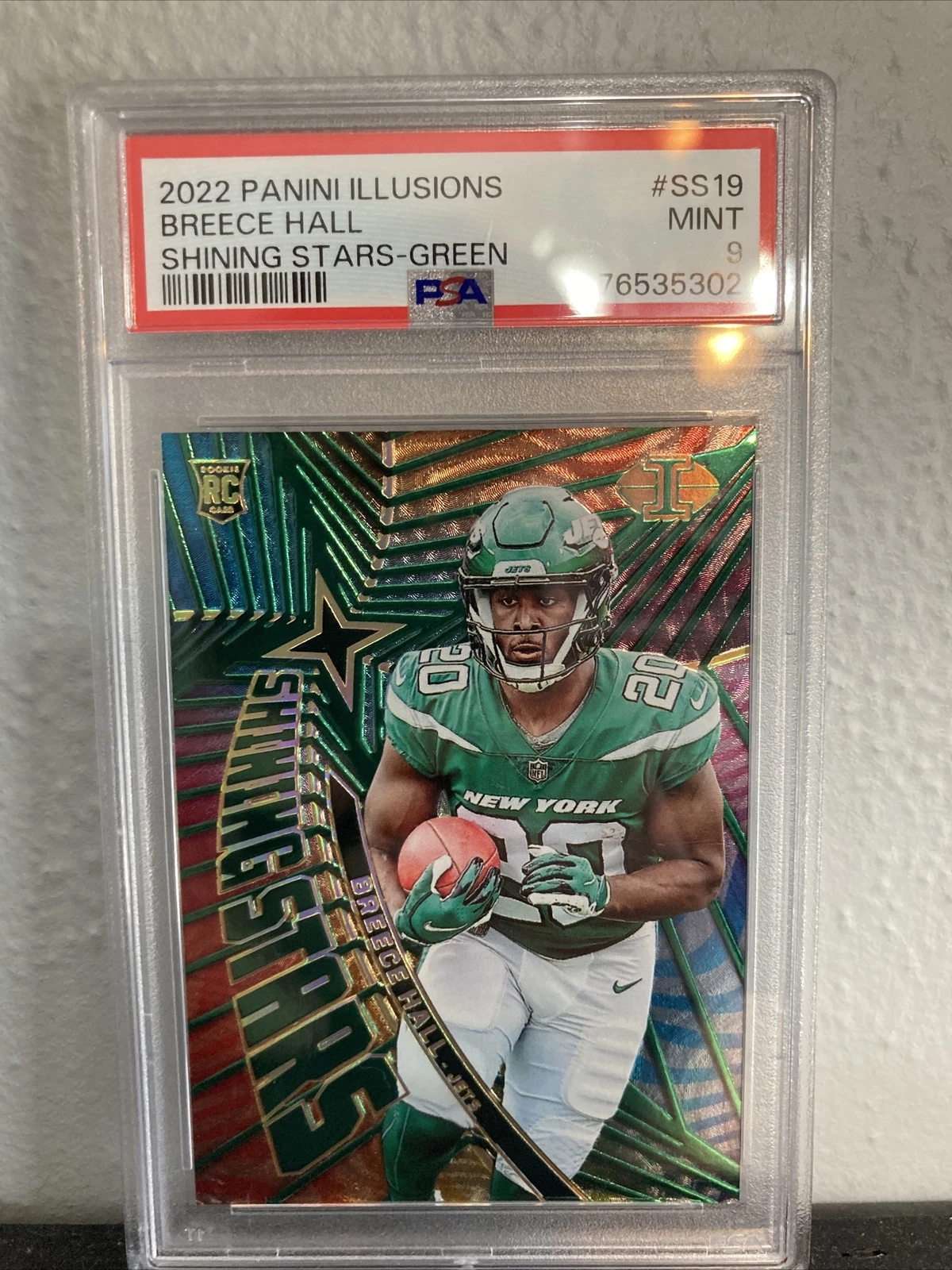 Breece Hall Panini Illusions Shining Stars #SS19 Green