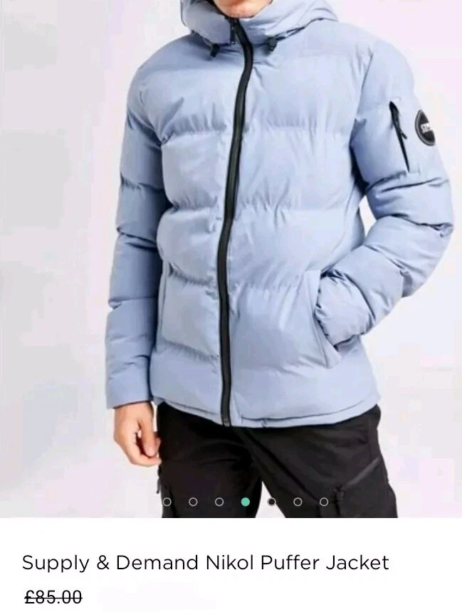 Supply & Demand Puffer Hooded Jacket Men's Size: Large (RRP £85)