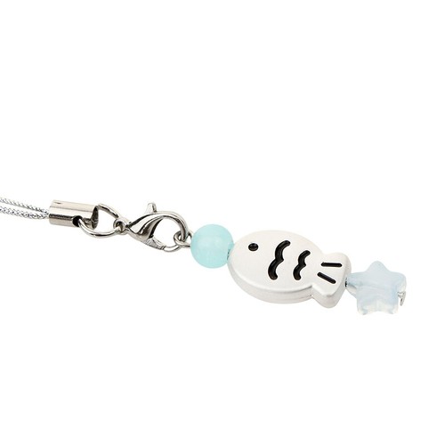Cute Little Fish Phone Lanyard Cartoon Taiyaki Beaded Mobile Phone Chain _pw - Zdjęcie 5 z 12