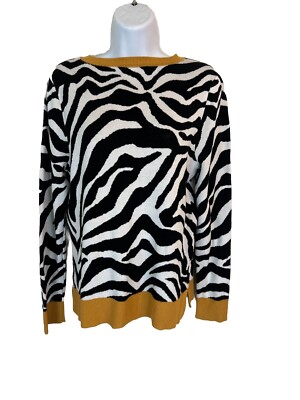 Women's Multicolor Love Ever After Zebra Top. M. 75% Rayon/ 25% Polyester.
