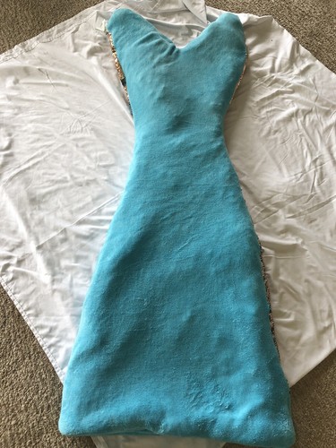 Cynthia Rowley Mermaid Tail Blanket Sleeping Bag Gold Sequins Blue - Picture 4 of 7