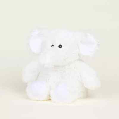 Warmies Microwavable Freezable Lavender Scented Stuffed Animal White Elephant