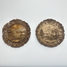 2 Vintage 3D Unbranded Wooden Wall Hanging - Handcrafted