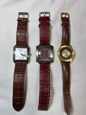 Lot of 3 Quartz Watches Valentino TOKYObay Vellacio Leather Straps Running