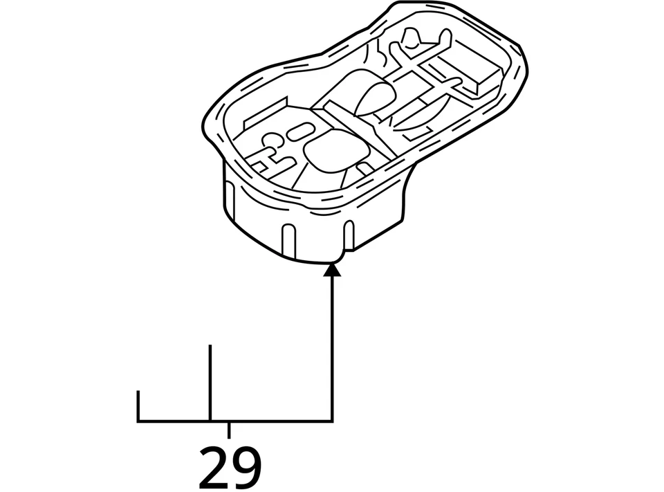 Panela de óleo do motor Mitsubishi Galant 2004-2012 G37ZB - Imagem 4 de 4