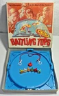 VINTAGE 1968 BATTLING TOPS IDEAL FAMILY BOARD GAME 6 TOPS +1  AND 2 PULLERS
