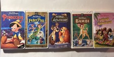 Disney Animated Films - Clamshells VHS Lot Of 5