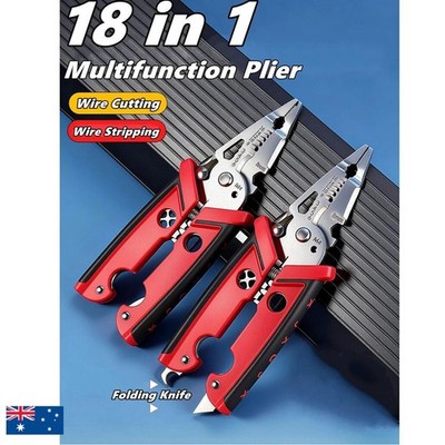 18 in 1 Electrician Multifunctional Wire Stripper Crimper Pliers Crimping Tool
