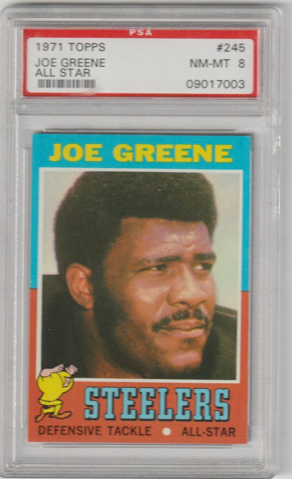 1971 Topps #245 Mean Joe Greene  PSA 8 NM-MT  HOF ROOKIE  CENTERED !!!