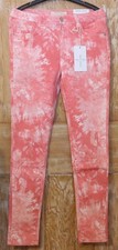 Pair Pink Redial Paris Denim tie dye Skinny jeans Size M/38