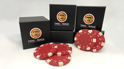 TUC Poker Chip Red plus 3 regular chips (PK002R) by Tango Magic - Trick T.U.C. C