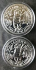 Two 2012 Royal Silver Company 1oz Silver Extra-Fine Leoncito Rounds in Capsules