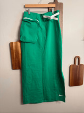 Nike Green White Sportswear Tech Pack Slim Fit Maxi Skirt Size Medium