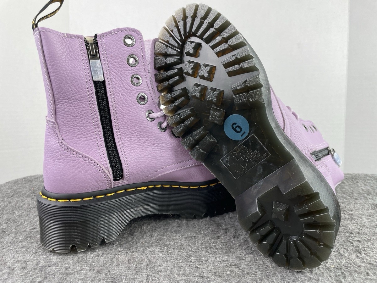 Dr Martens Jadon III Soft Pisa Leather Lilac Chunky Platform Boots