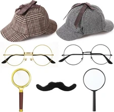 Jeyiour 8 pcs Detective Costume Accessories for Adults Men Women Detective... 