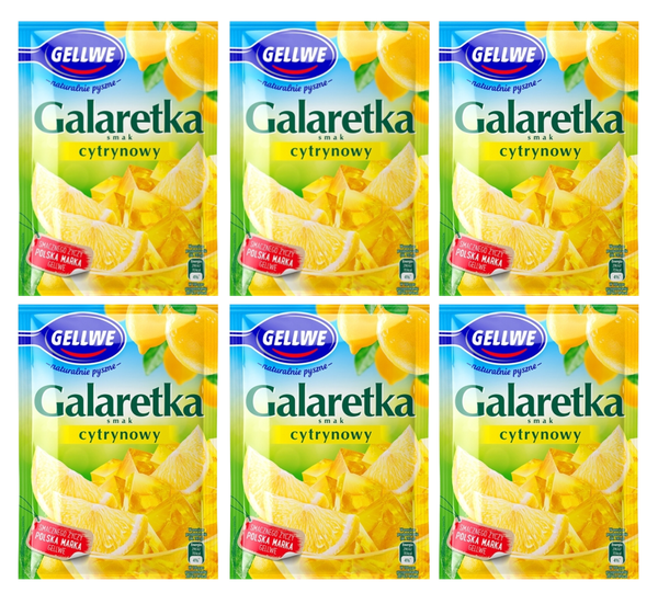 Gellwe GöTterspeise Zitrone 6X 72G - Zitronen Wackelpudding Gelb Dessert Pulver-image